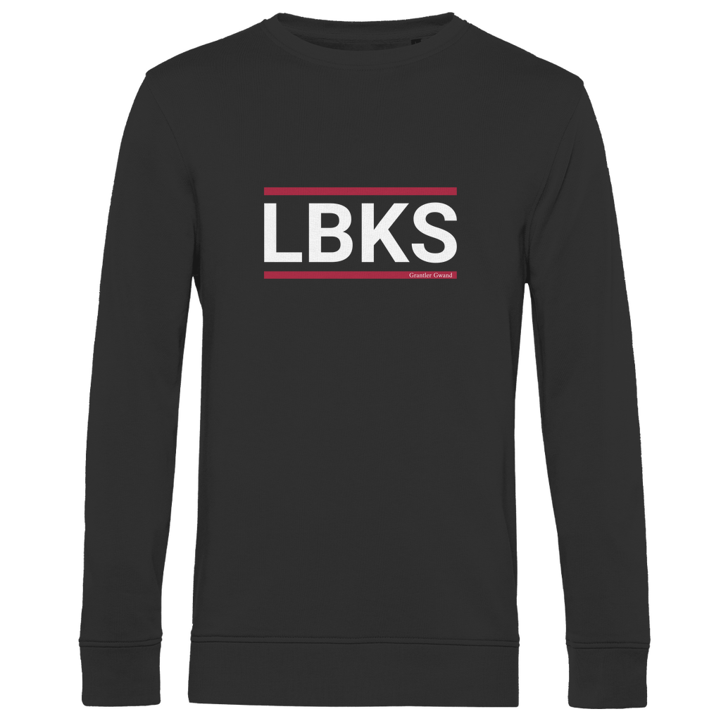 Herren Premium Bio Sweatshirt LBKS - rot/weiß