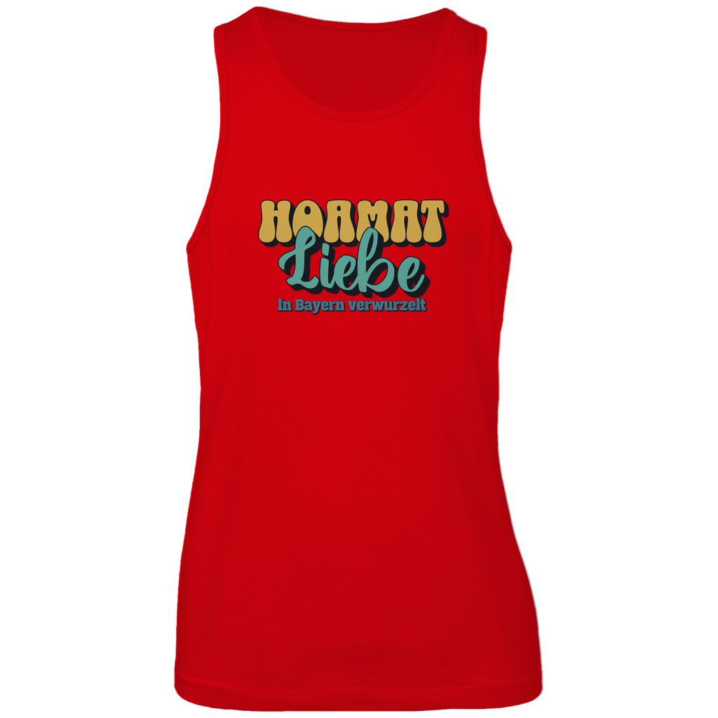 Bayerisches Herren Premium Tank Top Hoamat Liebe -gold/grün - Grantler Gwand