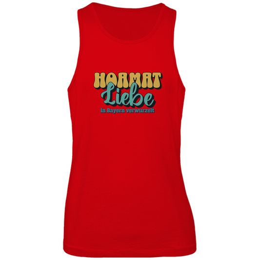 Bayerisches Herren Premium Tank Top Hoamat Liebe -gold/grün - Grantler Gwand