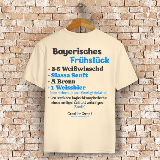 Bayerisches T-Shirt Unisex - Bayerisches Frühstück - Grantler Gwand