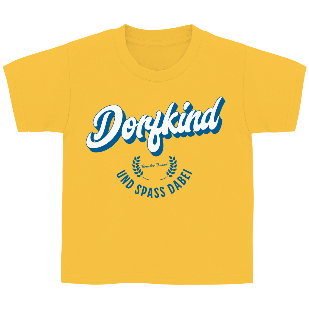 Bayerisches Kinder T-Shirt - Dorfkind und Spaß dabei - Grantler Gwand