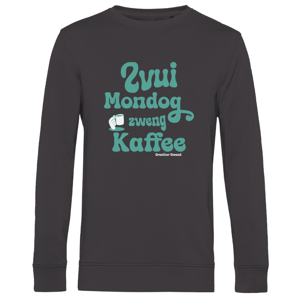 Herren Premium Bio Sweatshirt Zvui Mondog, zweng Kaffee - grün