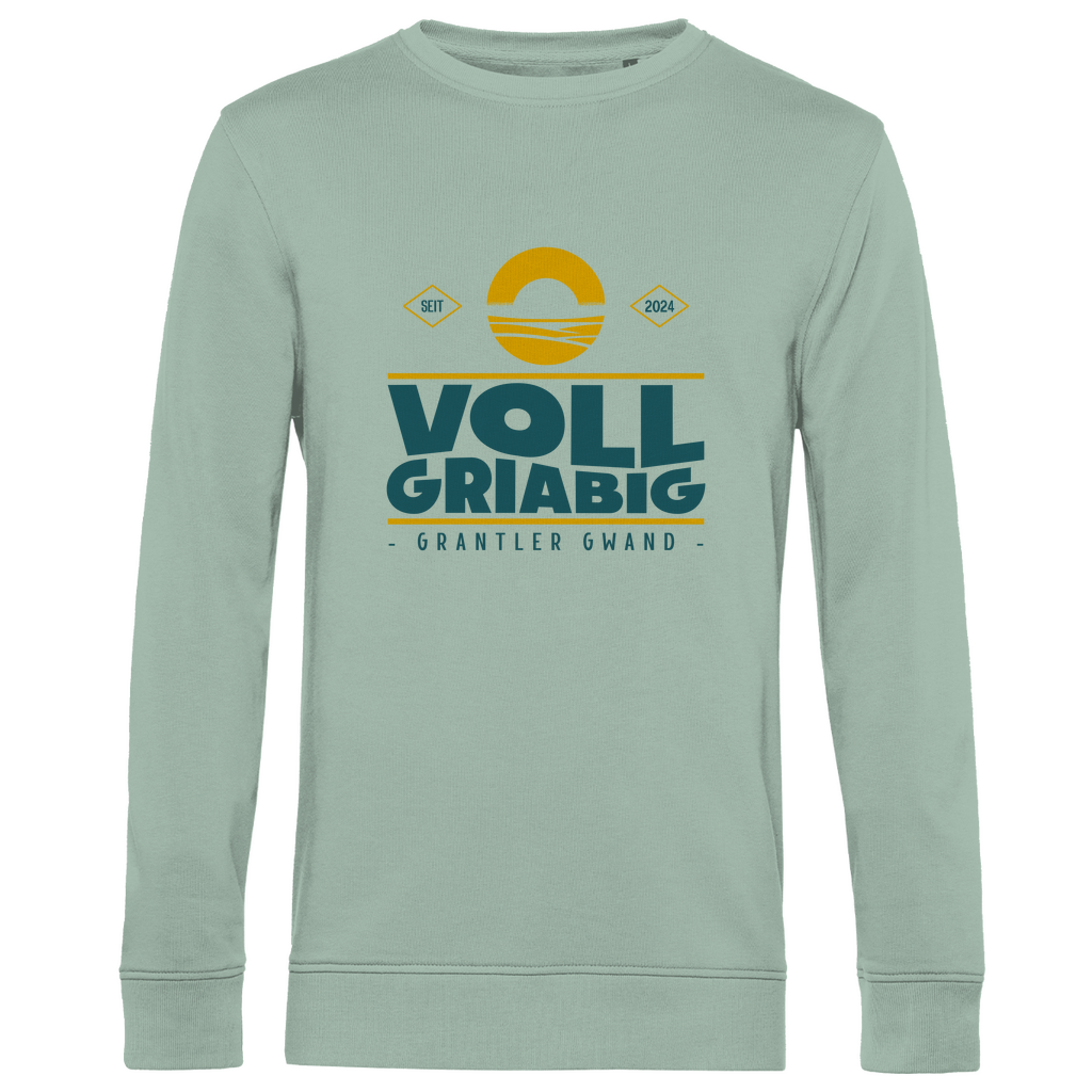 Bayerisches Herren Premium Bio Sweatshirt Voll Griabig - Grün - Grantler Gwand
