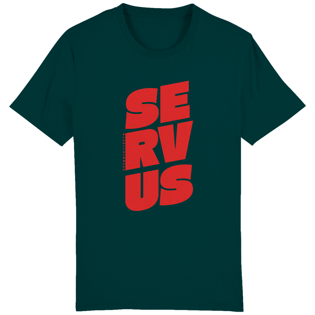 Bayerisches Herren T-Shirt Servus - rot - Grantler Gwand