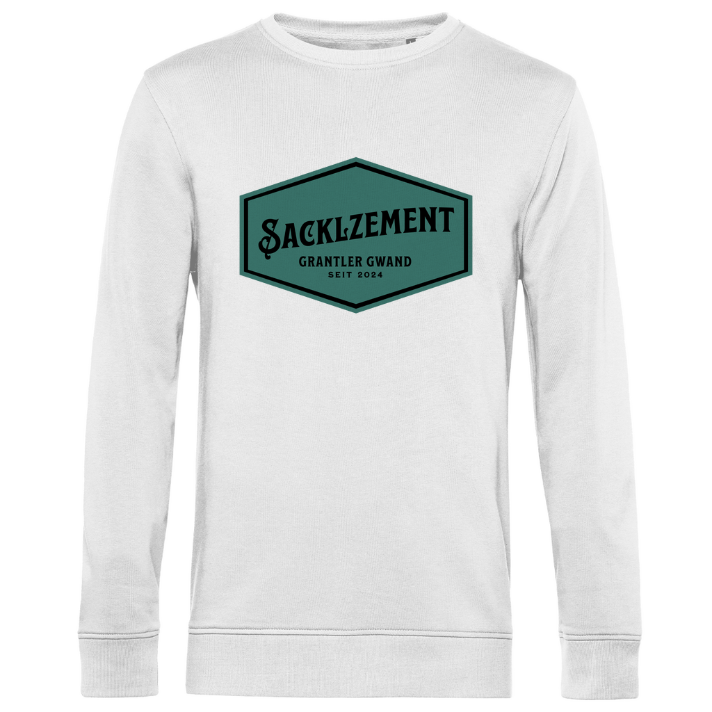 bayerisches Herren Premium Bio Sweatshirt Sacklzement - Grün - Grantler Gwand