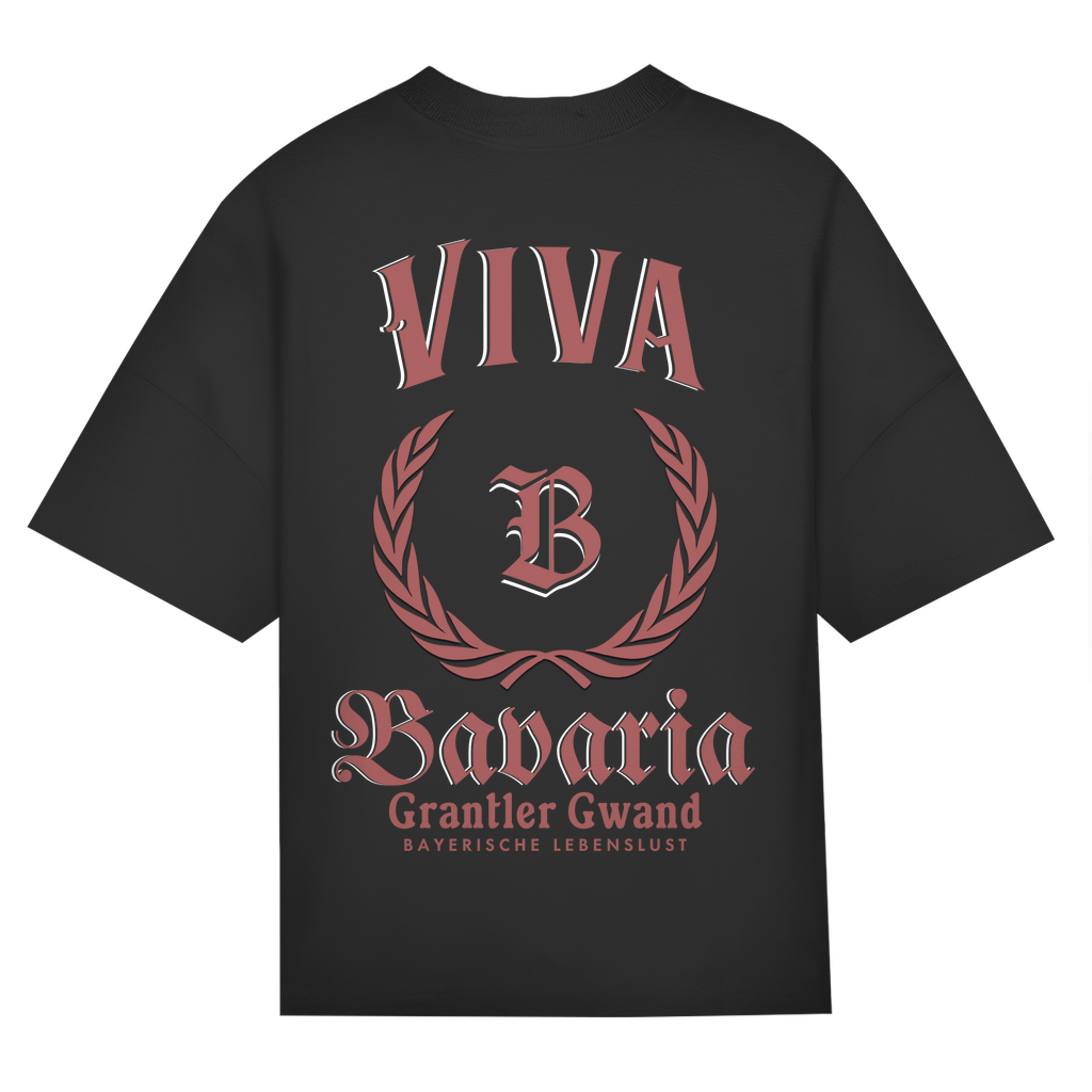 Bayerisches Oversize T-Shirt unisex - Viva Bavaria rot - Grantler Gwand