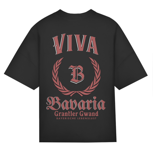 Bayerisches Oversize T-Shirt unisex - Viva Bavaria rot - Grantler Gwand