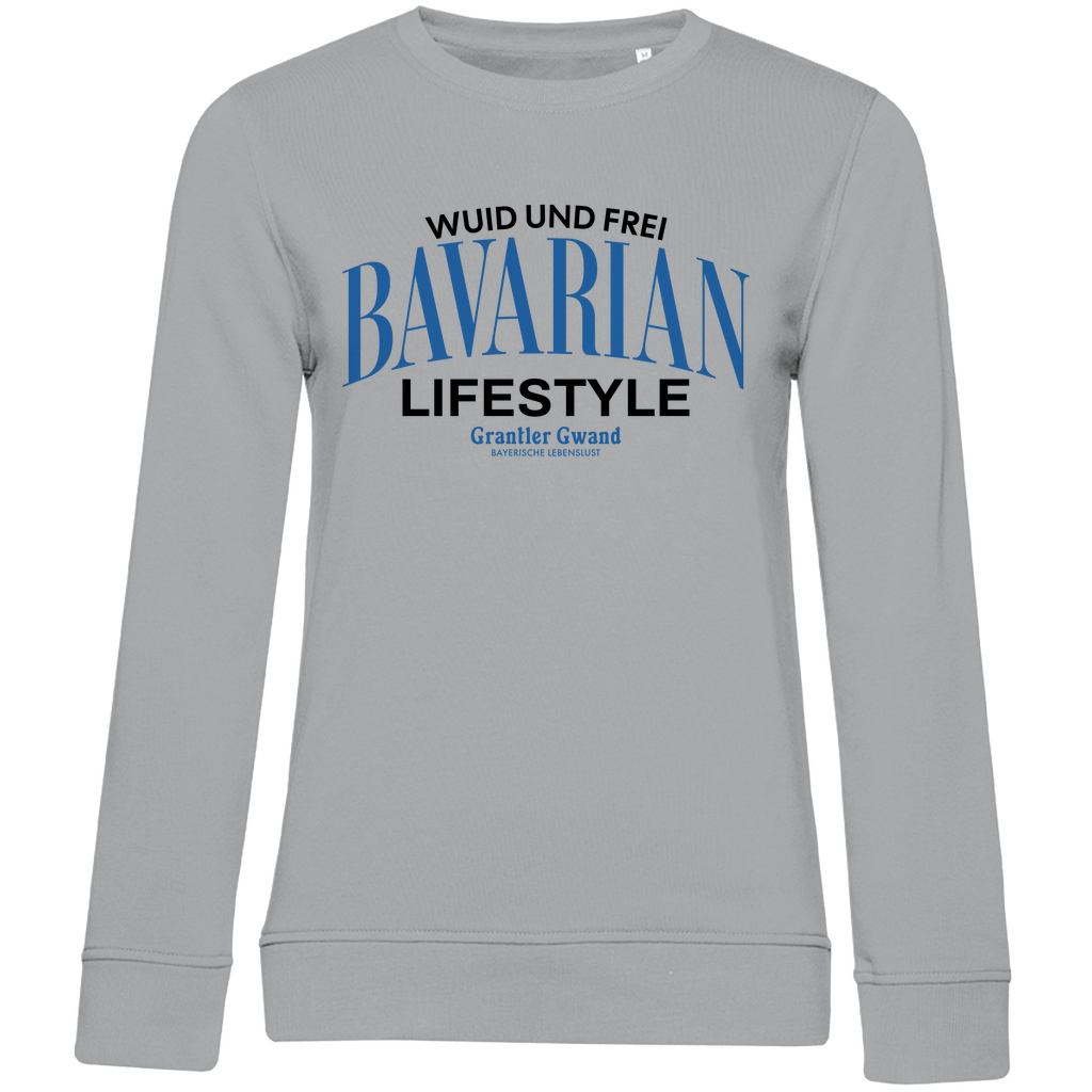 Bayerisches Damen Premium Bio Sweatshirt Bavarian Lifestyle - schwarz - Grantler Gwand