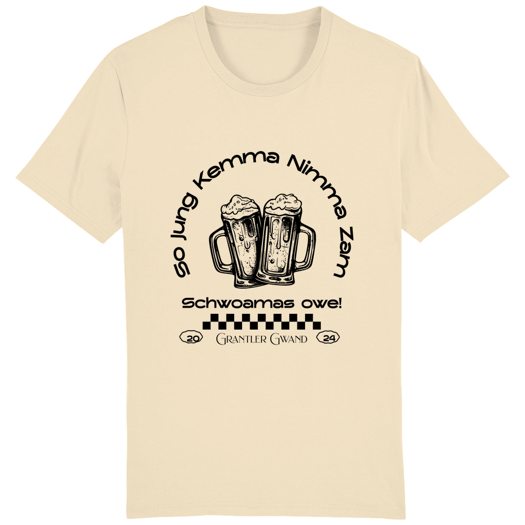 Bayerisches Herren T-Shirt So jung kemma nimma zam, schwoamas owe - schwarz - Grantler Gwand
