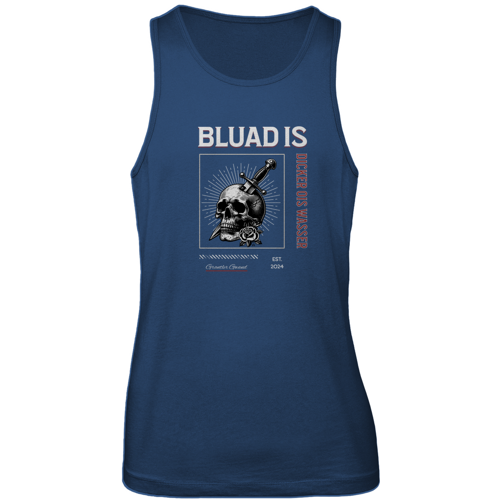 Bayerisches Herren Premium Tank Top Bluad is dicker ois Wasser - rot - Grantler Gwand