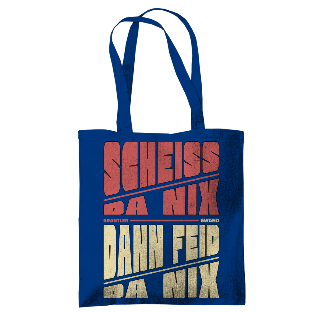 Bayerische Tragetasche - Scheiss da nix, dann feid da nix - rot/beige - Grantler Gwand