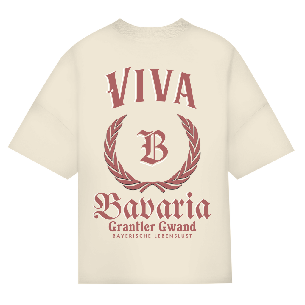 Bayerisches Oversize T-Shirt unisex - Viva Bavaria rot - Grantler Gwand