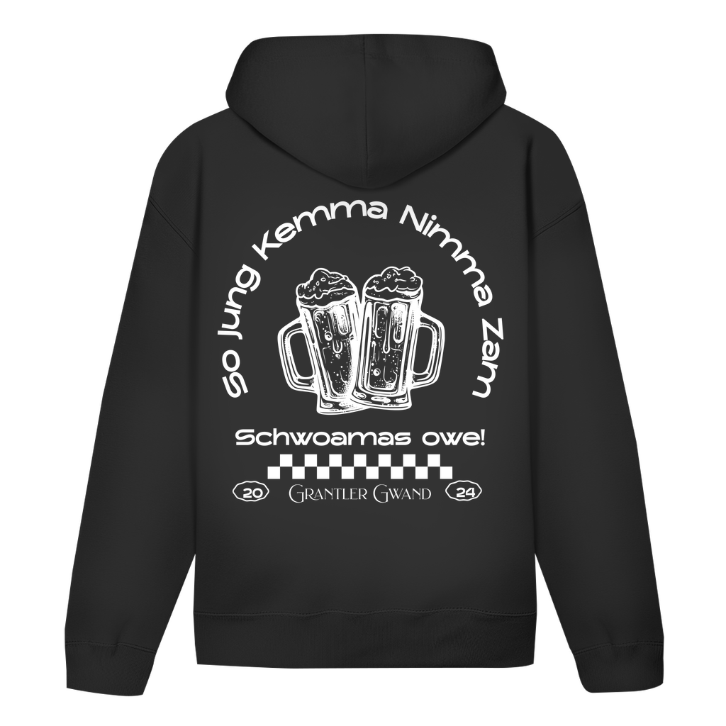 Bayerischer Hoodie Unisex - So jung kemma nimma zam, schwoamas owe - Grantler Gwand