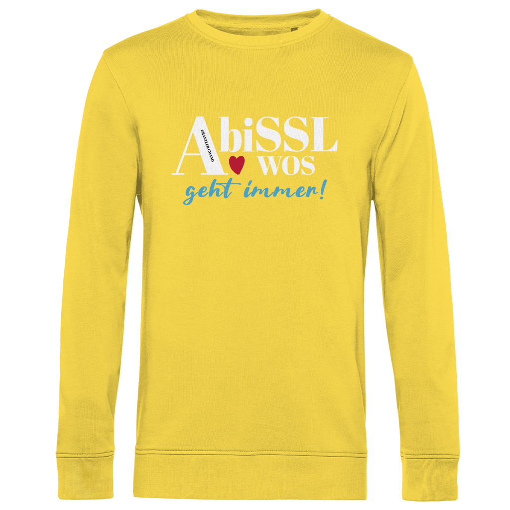 Herren Premium Bio Sweatshirt A bissl wos geht immer - blau