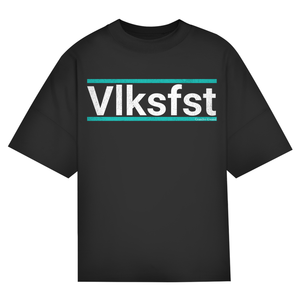Bayerisches Oversize T-Shirt Unisex - Vlksfst - grün/weiß - Grantler Gwand