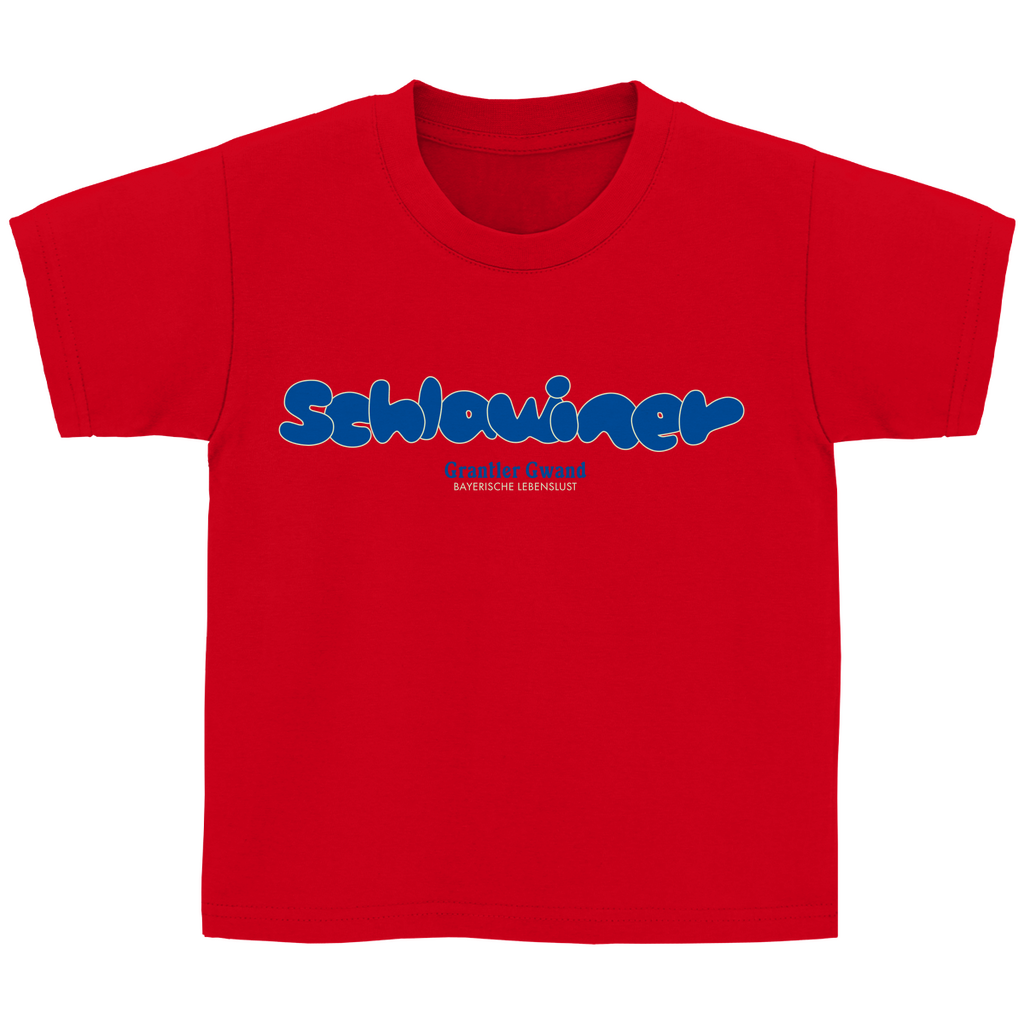 Bayerisches Kinder T-Shirt - Schlawiner - blau - Grantler Gwand