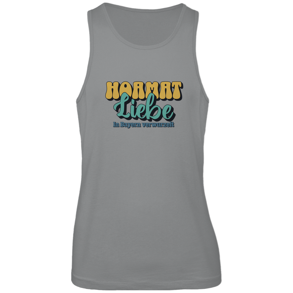 Bayerisches Herren Premium Tank Top Hoamat Liebe -gold/grün - Grantler Gwand