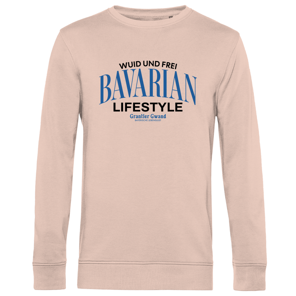 Bayerisches Herren Premium Bio Sweatshirt Bavarian Lifestyle - schwarz - Grantler Gwand