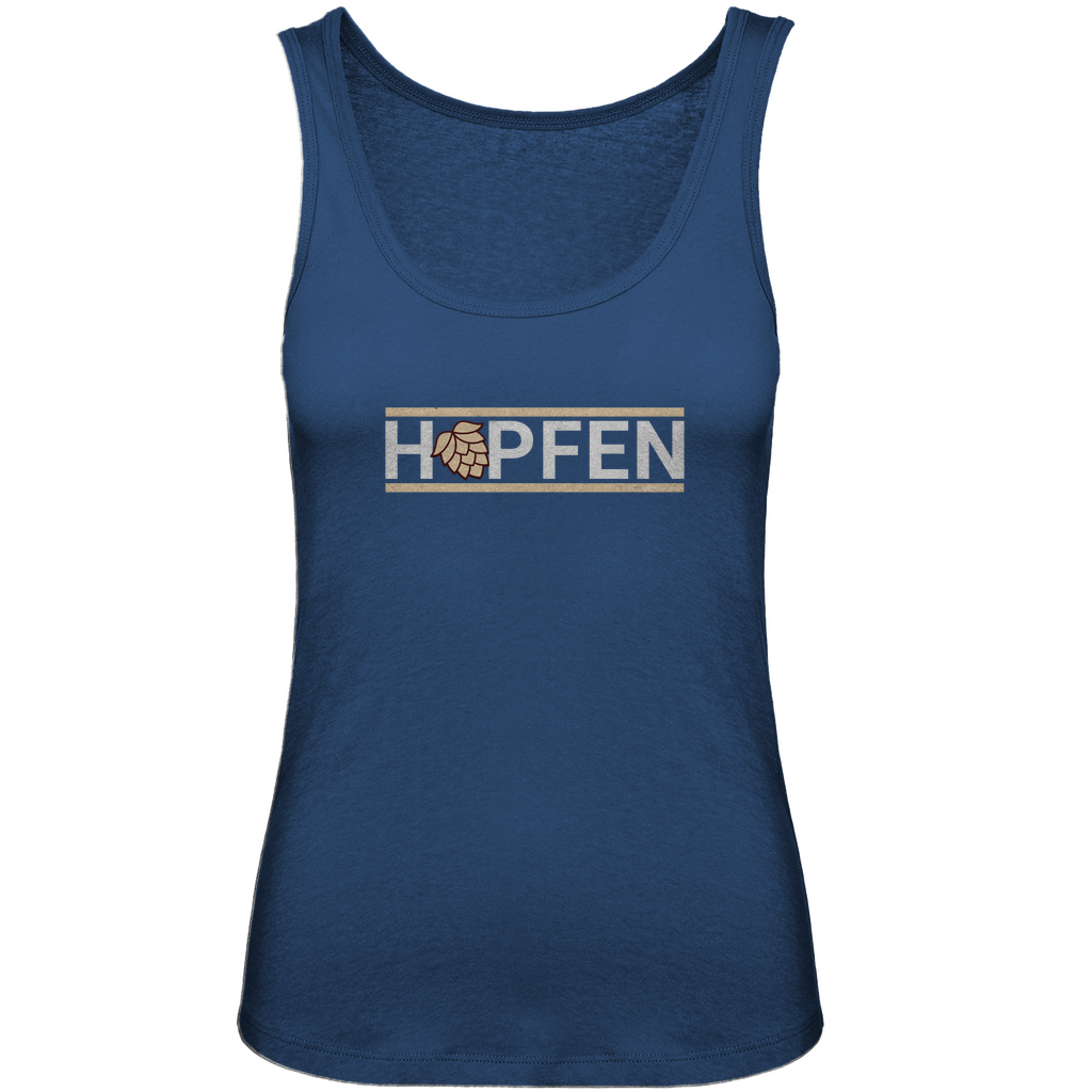 Bayerisches Damen Premium Organic Tank Top Hopfen - gold - Grantler Gwand