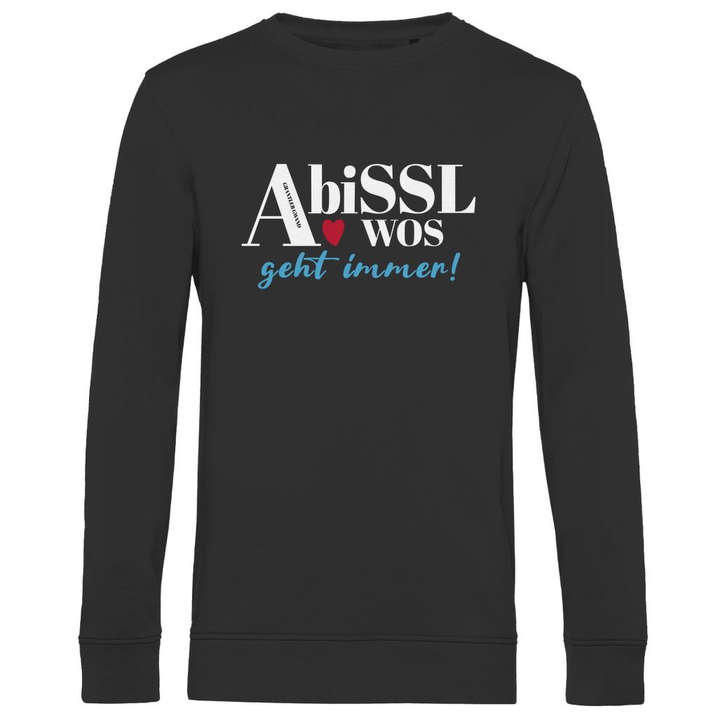 Herren Premium Bio Sweatshirt A bissl wos geht immer - blau