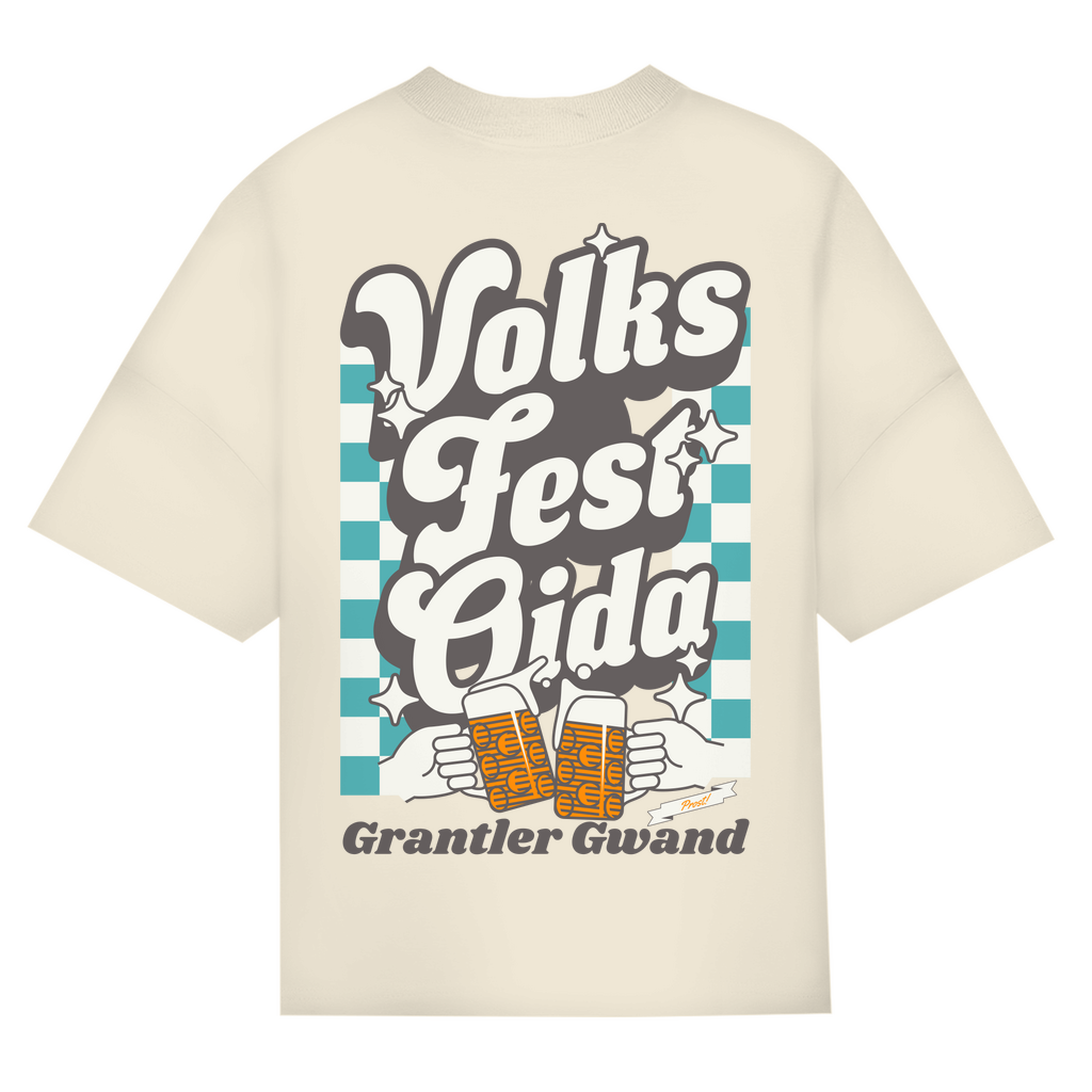 Bayerisches Oversize T-Shirt unisex - Volksfest Oida - Grün - Grantler Gwand