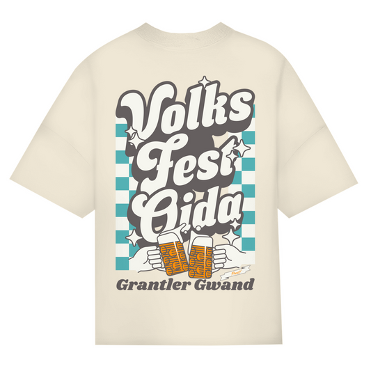 Bayerisches Oversize T-Shirt unisex - Volksfest Oida - Grün - Grantler Gwand