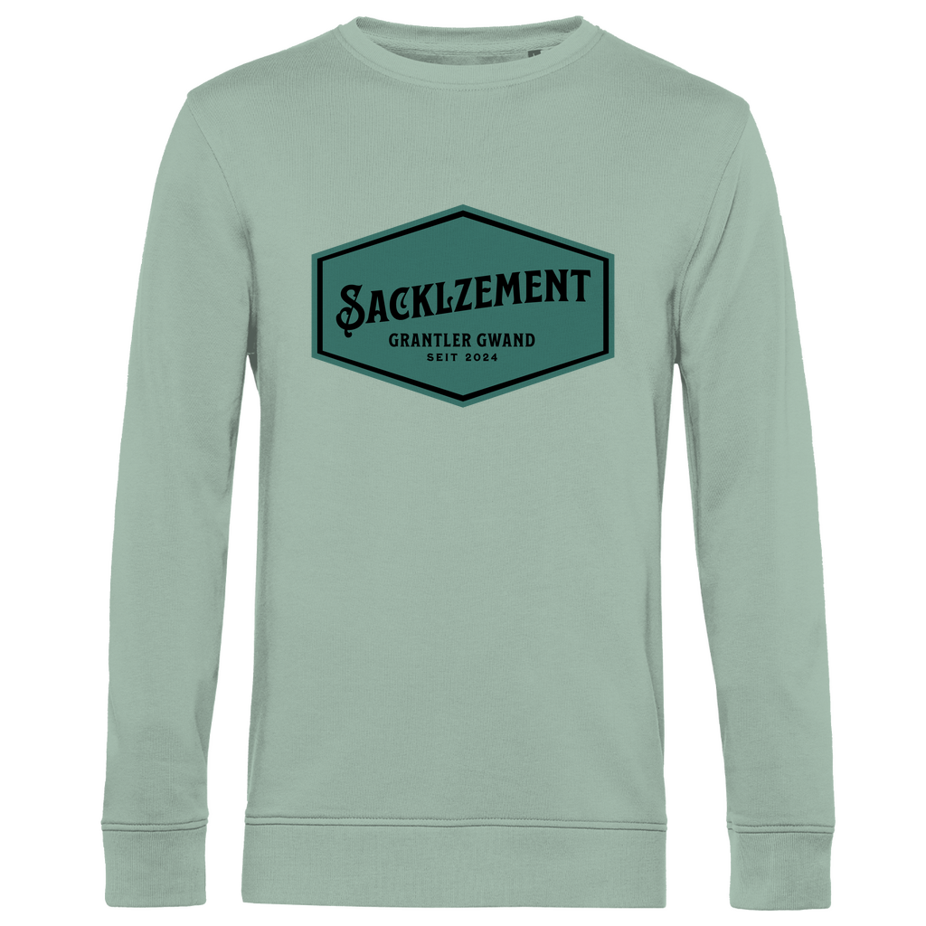 bayerisches Herren Premium Bio Sweatshirt Sacklzement - Grün - Grantler Gwand