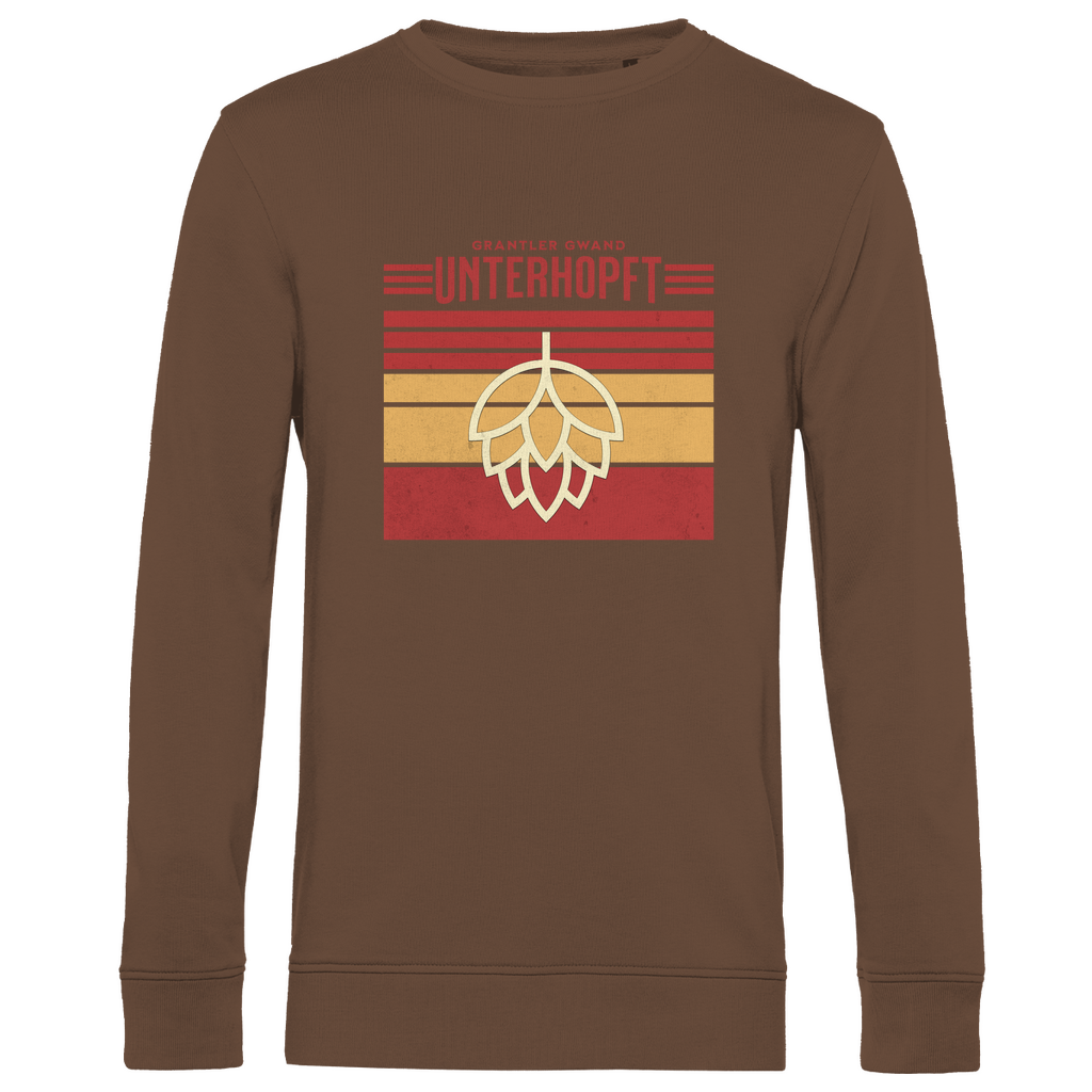 Herren Premium Bio Sweatshirt Unterhopft - rot