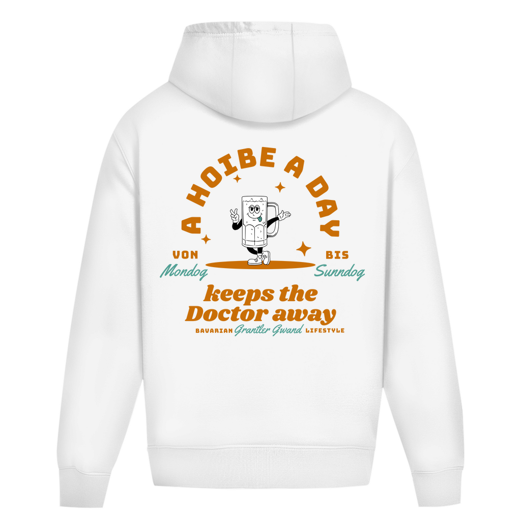 Bayerischer Heavy Oversize Hoodie Unisex - A Hoibe a Day keeps the Doctor away - Grantler Gwand