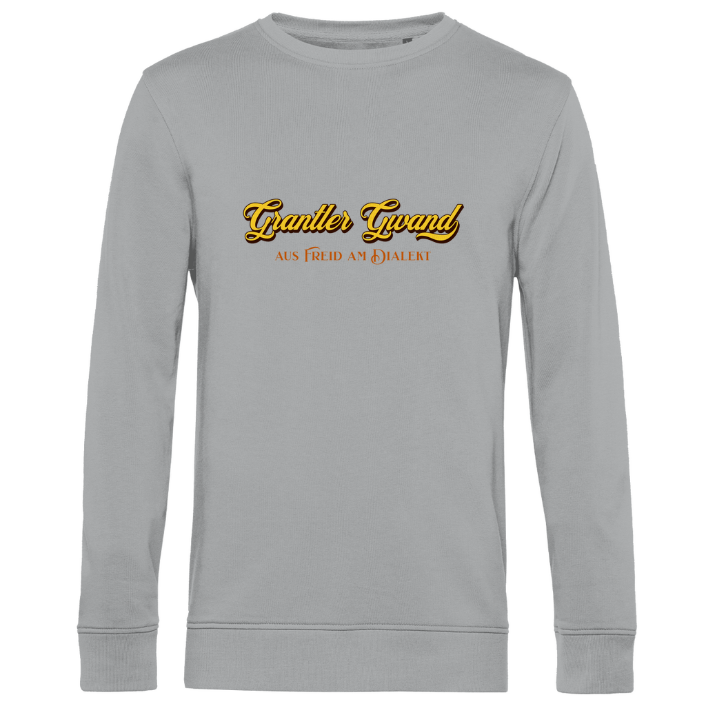 Bayerisches Herren Premium Bio Sweatshirt Grantler Gwand - aus freid am Dialekt - gold - Grantler Gwand