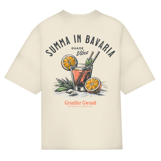 Bayerisches Oversize T-Shirt Unisex - Summa in Bavaria - Cocktails - Grantler Gwand