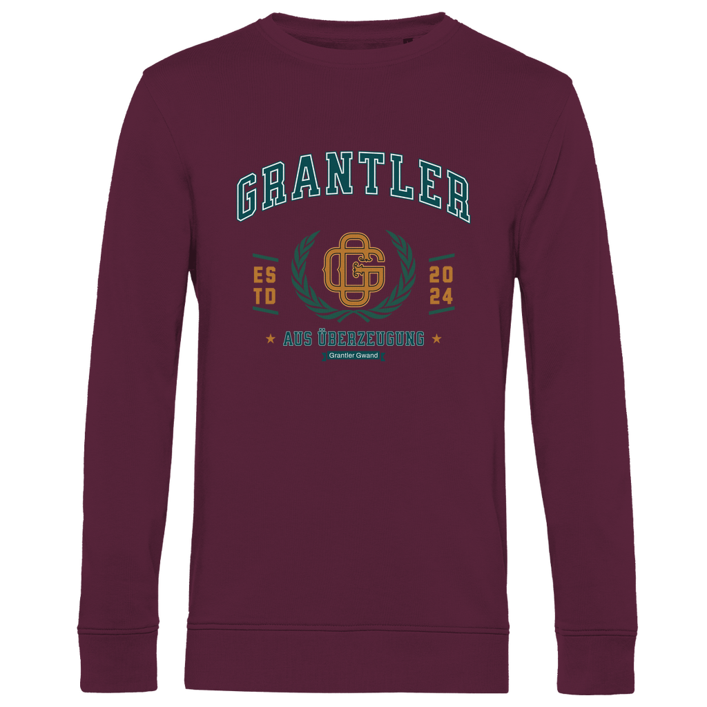 Herren Premium Bio Sweatshirt Grantler aus Überzeugung - grün/gold