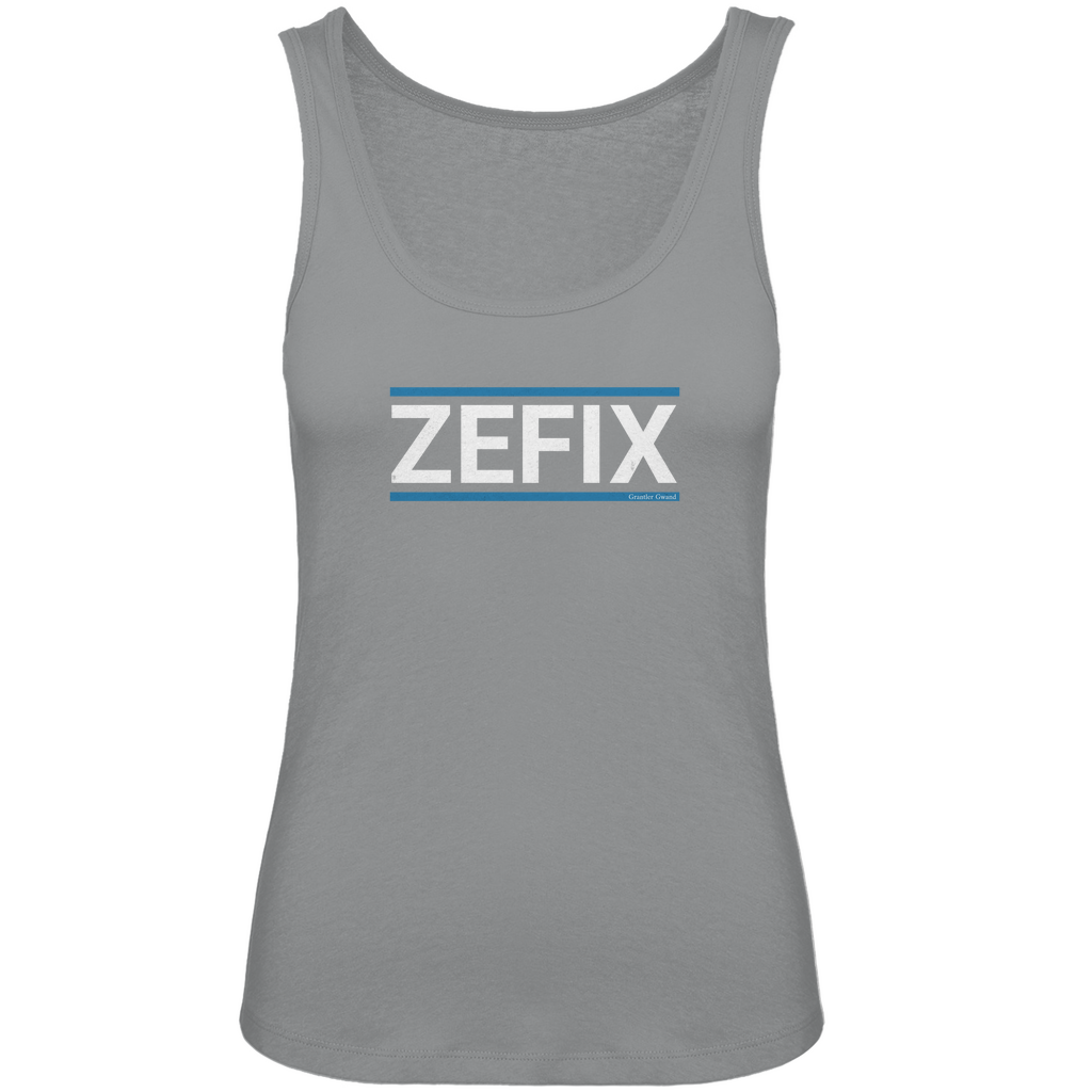 Bayerisches Damen Premium Organic Tank Top Zefix - blau/weiß - Grantler Gwand