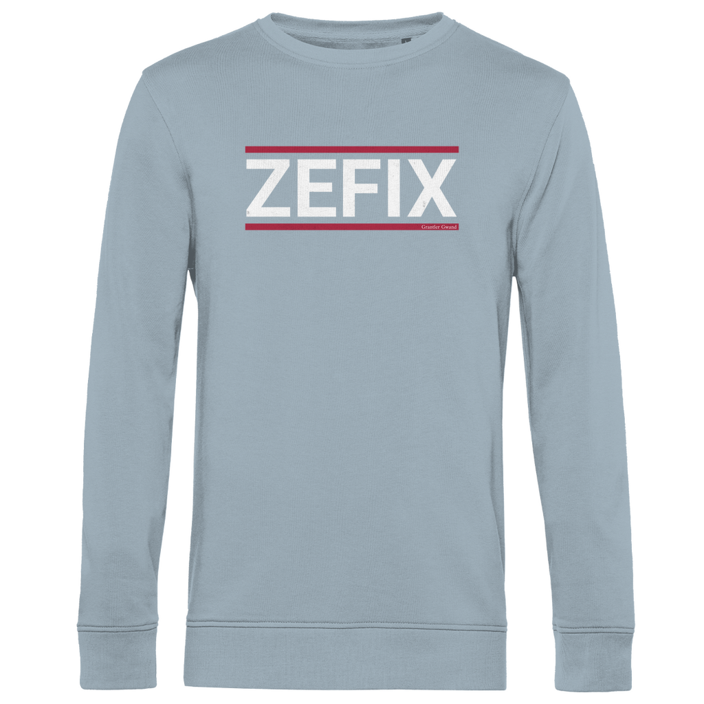 Herren Premium Bio Sweatshirt Zefix - rot/weiß