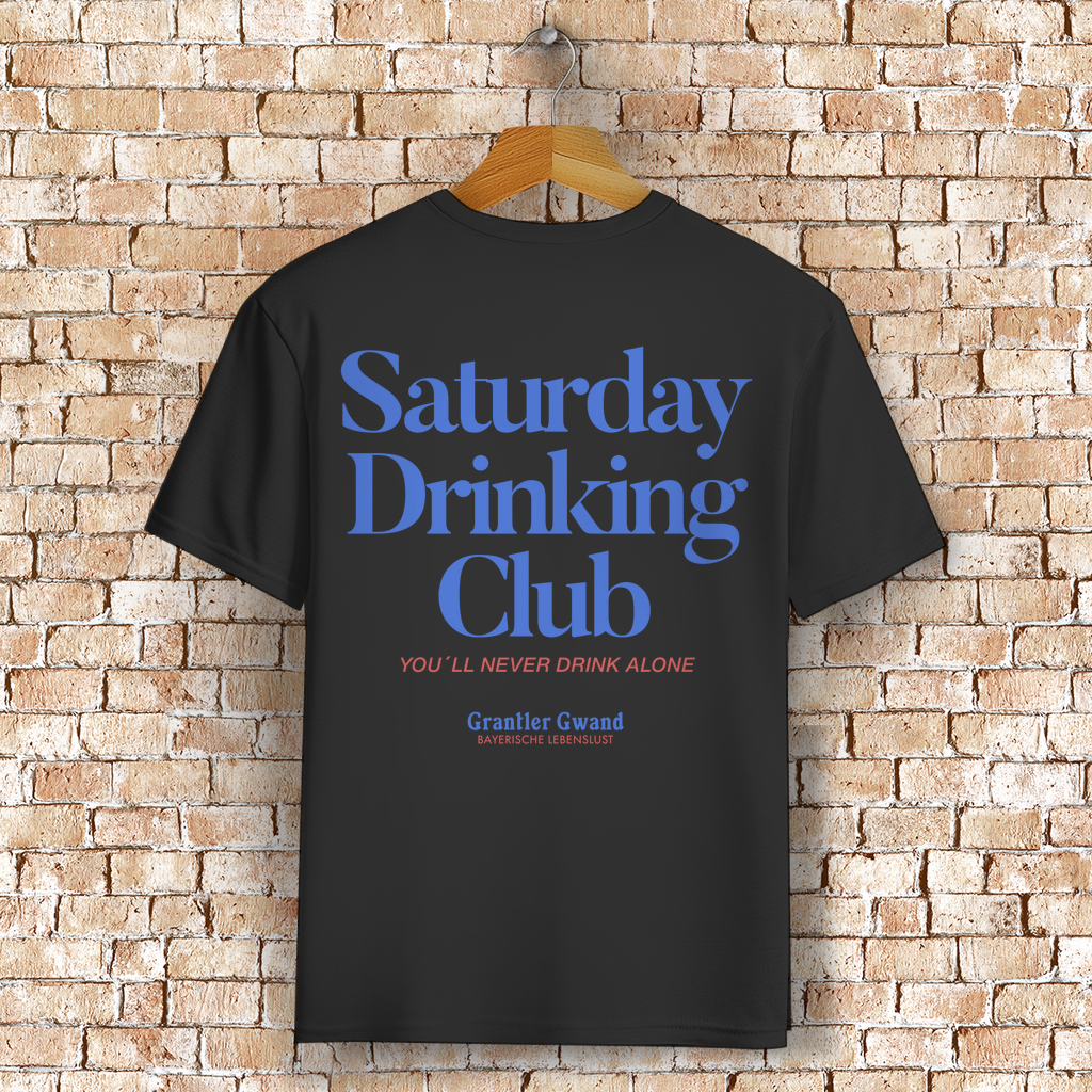 Bayerisches T-Shirt Unisex - Saturday Drinking Blau - Grantler Gwand