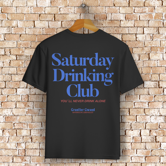 Bayerisches T-Shirt Unisex - Saturday Drinking Blau - Grantler Gwand
