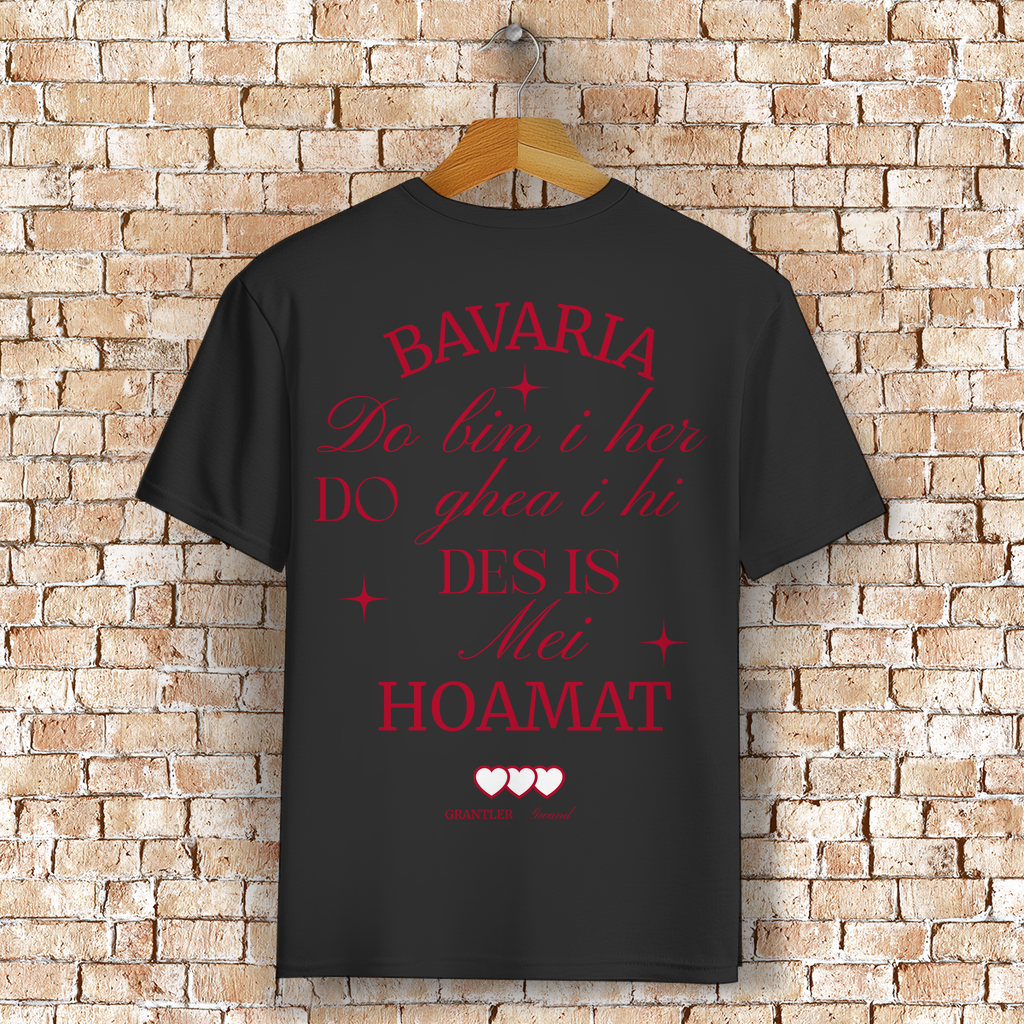 Bayerisches T-Shirt Unisex - Bavaria, do bin I her - Grantler Gwand