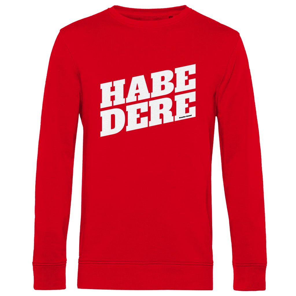 Herren Premium Bio Sweatshirt Habe dere - weiß
