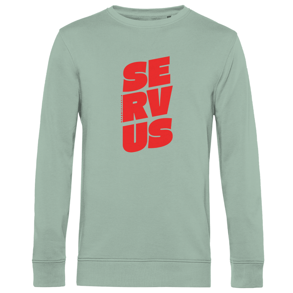 Herren Premium Bio Sweatshirt Servus - rot