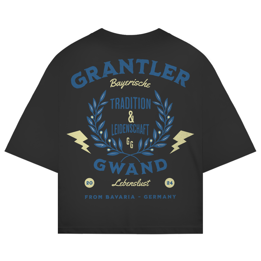 Bayerisches Oversize T-Shirt Unisex - Tradition & Leidenschaft Blau - Grantler Gwand