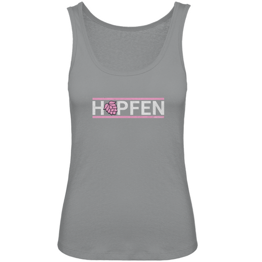 Bayerisches Damen Premium Organic Tank Top Hopfen - rosa - Grantler Gwand