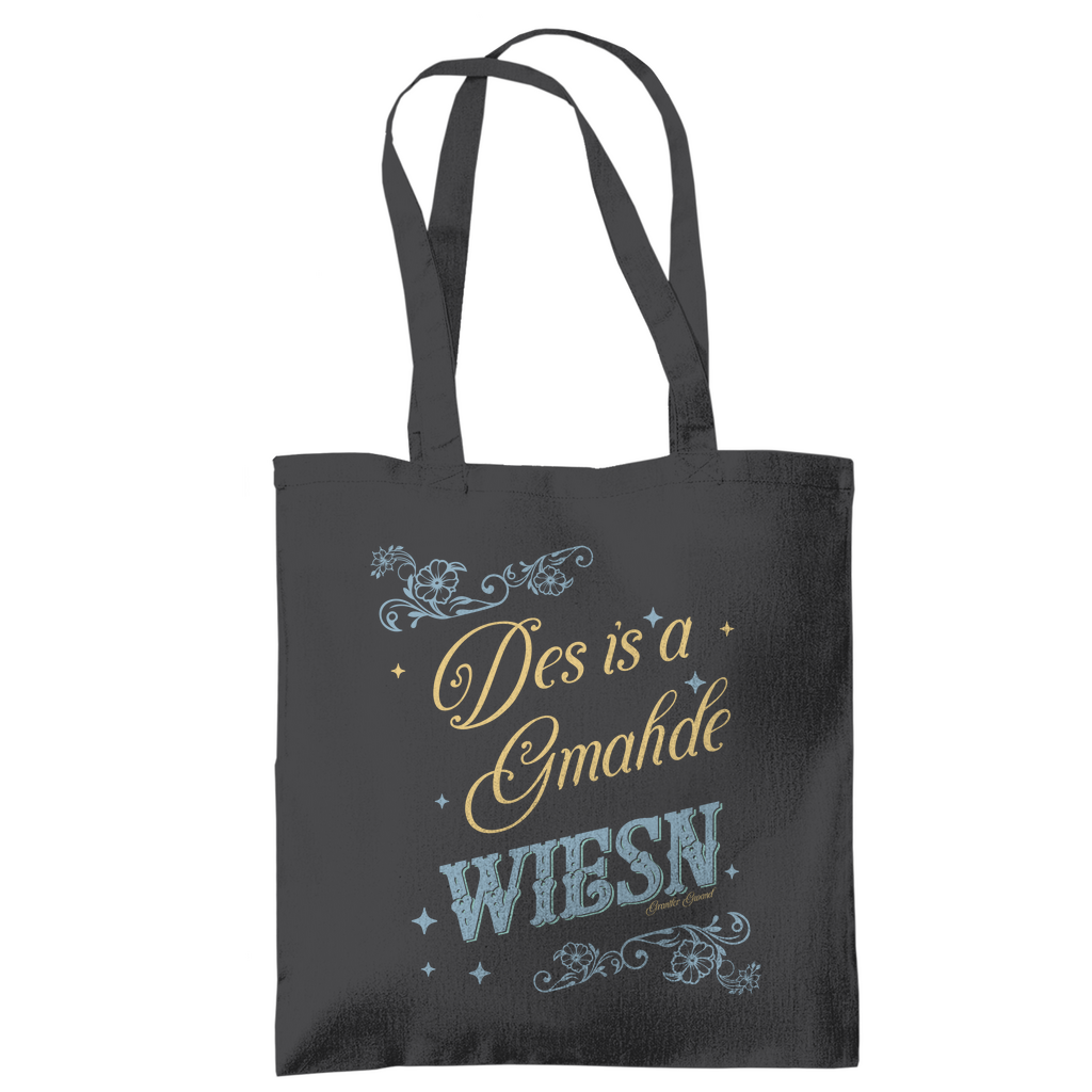 Bayerische Tragetasche Des is a gmahde Wiesn - grün/gold - Grantler Gwand