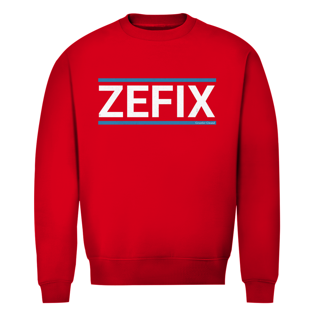 Herren Premium Bio Sweatshirt Zefix - blau/weiß