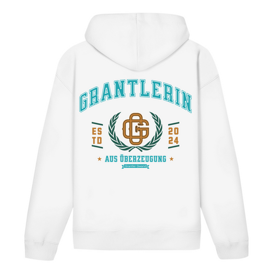 Bayerischer Damen Hoodie - Grantlerin aus Überzeugung - mint/gold - Grantler Gwand