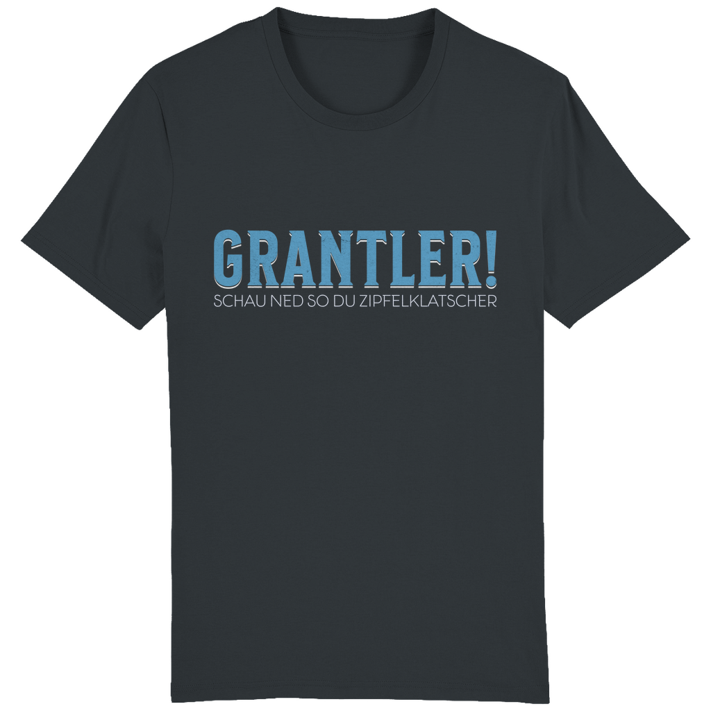 Bayerisches Herren T-Shirt Grantler - schau ned so du Zipfelklatscher - blau - Grantler Gwand