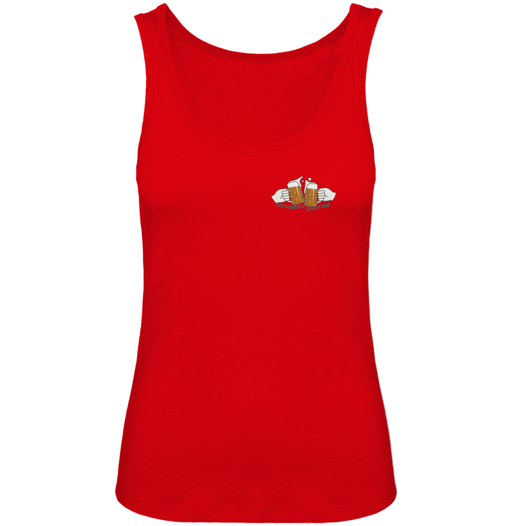 Bayerisches Damen Premium Organic Tank Top Volksfest Oida - Grün - Grantler Gwand - Front- und Backprint