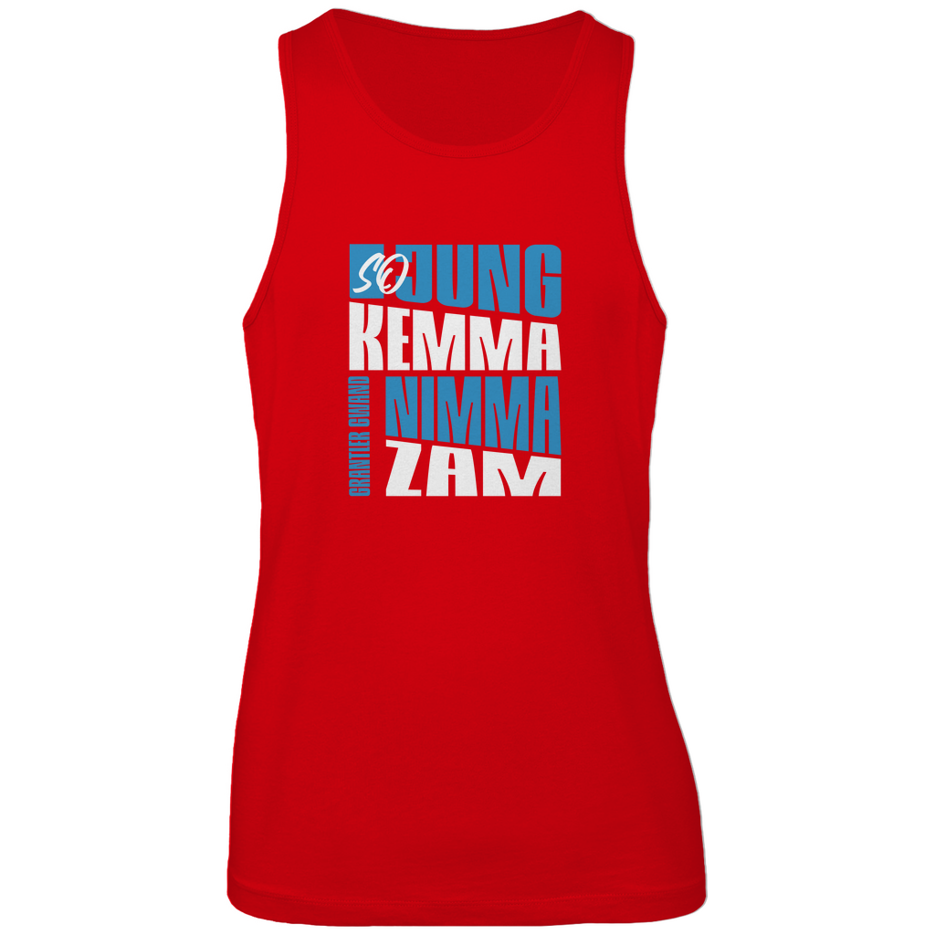 Bayerisches Herren Premium Tank Top So jung kemma nimma zam - blau/weiß - Grantler Gwand