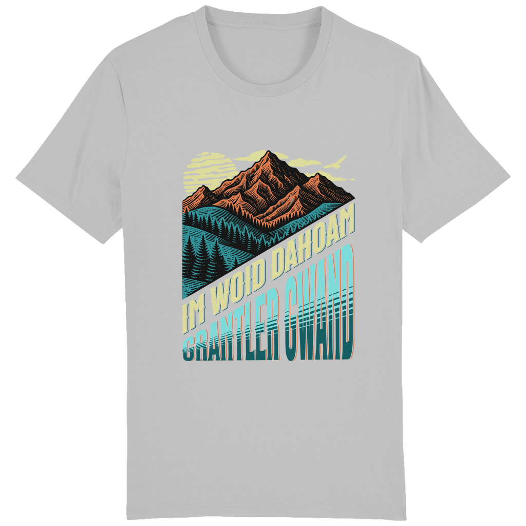 Bayerisches Herren T-Shirt Im Woid dahoam - grün - Grantler Gwand