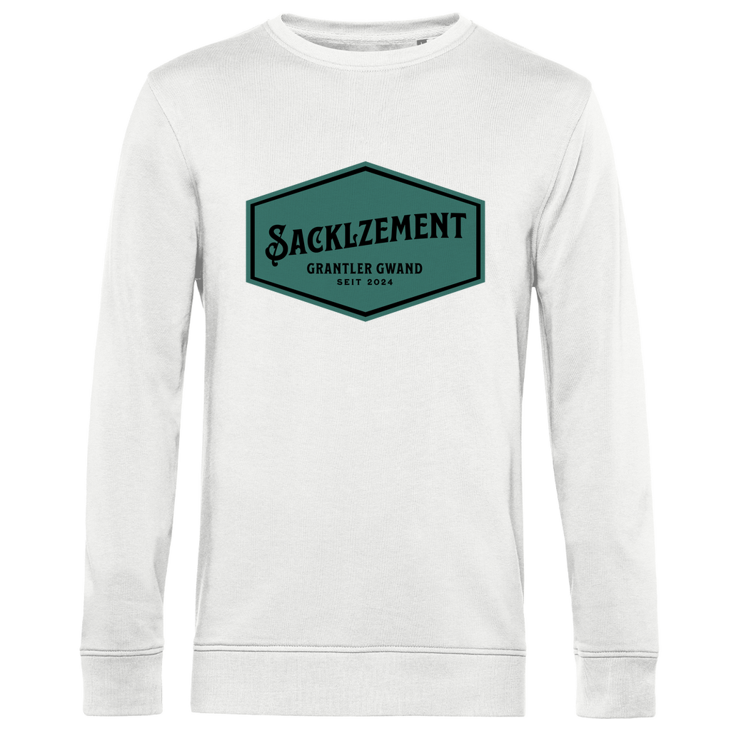 bayerisches Herren Premium Bio Sweatshirt Sacklzement - Grün - Grantler Gwand