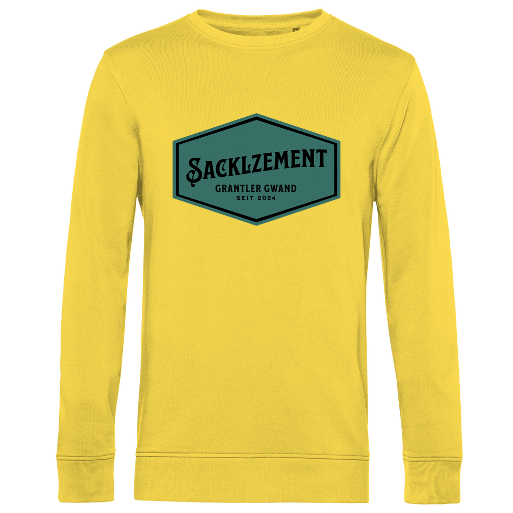 bayerisches Herren Premium Bio Sweatshirt Sacklzement - Grün - Grantler Gwand